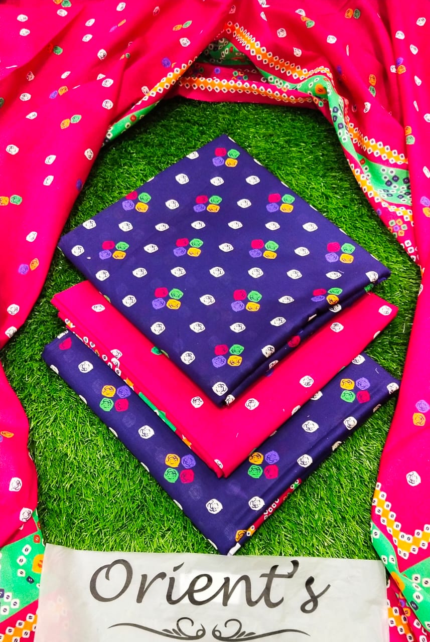 Orient  - 3 Piece Printed - Noor Wardrobe image 2