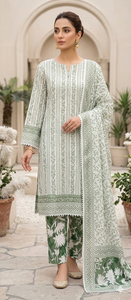 Bonanza - 3 Piece Printed - Noor Wardrobe image 1