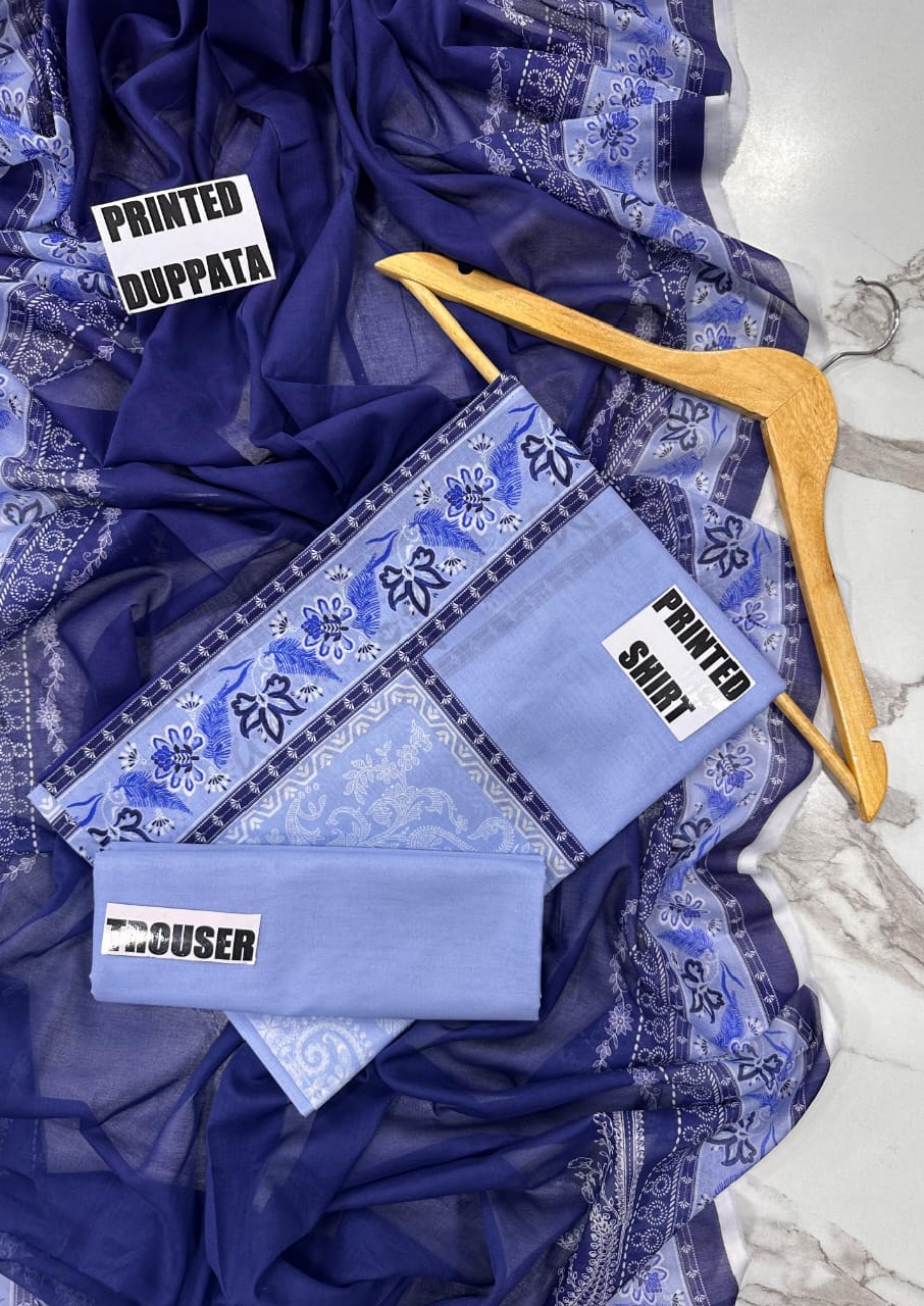 3 Piece Printed Lawn Suit - Shanaya - Noor Wardrobe image 2