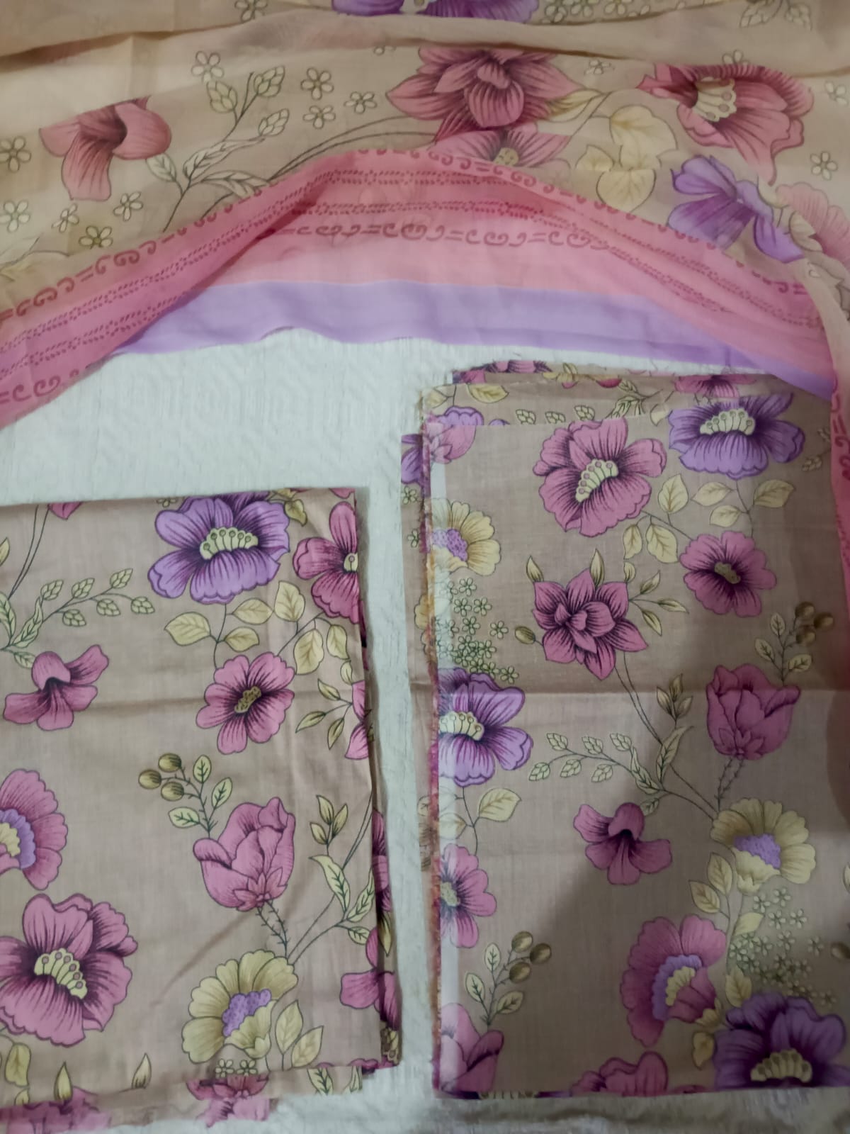 3 Piece Printed Lawn Suit - Sappire - Noor Wardrobe image 2