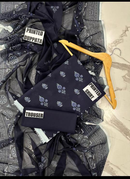 Alkaram 3 Piece Printed Lawn Suit , Women , Pakistan , Islamabad , fashion, New, Sappire image 2