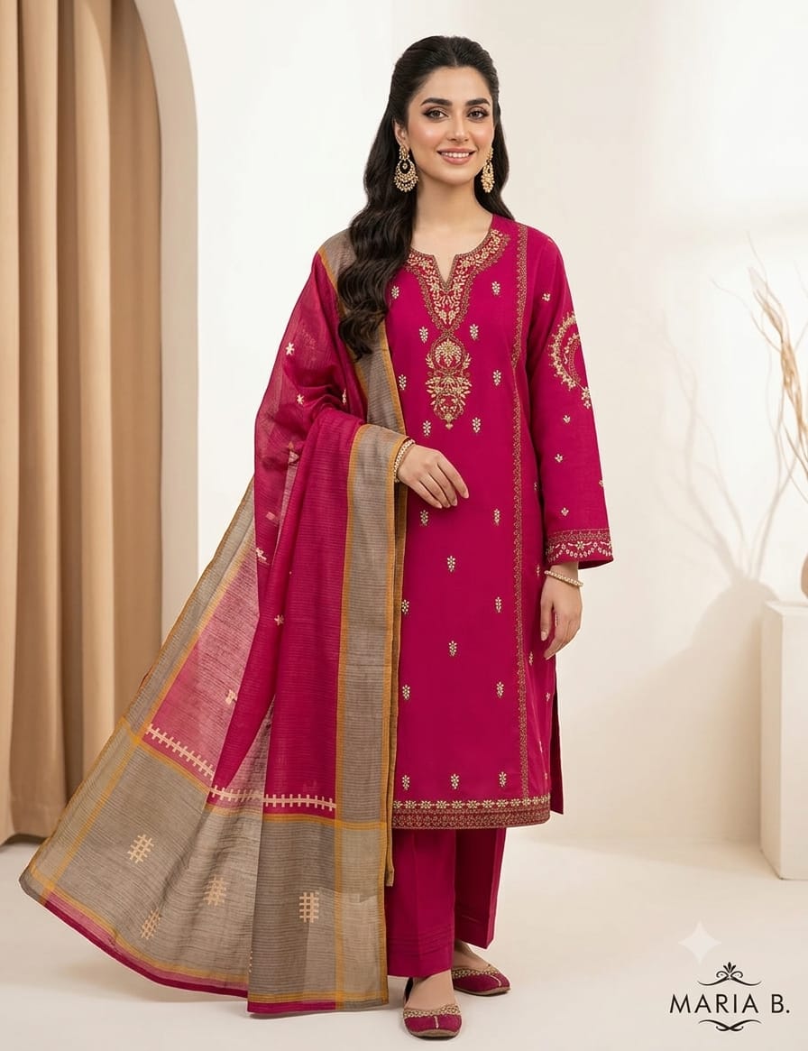 3 Piece Embroidered Alkaram 3 Piece Printed Lawn Suit , Women , Pakistan , Islamabad , fashion, New, Sappire image 1